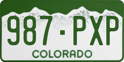 CO license plate 987PXP