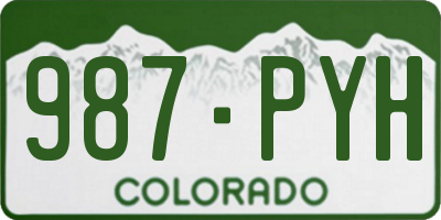 CO license plate 987PYH