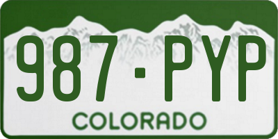 CO license plate 987PYP