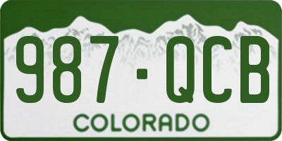 CO license plate 987QCB
