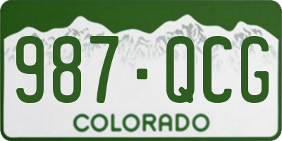 CO license plate 987QCG