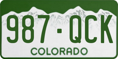CO license plate 987QCK