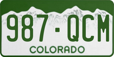 CO license plate 987QCM