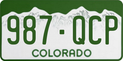 CO license plate 987QCP