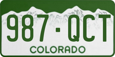 CO license plate 987QCT