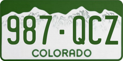CO license plate 987QCZ