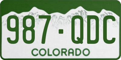 CO license plate 987QDC