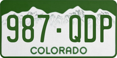 CO license plate 987QDP