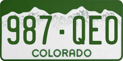 CO license plate 987QEO