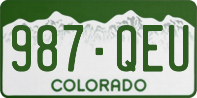 CO license plate 987QEU