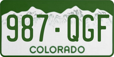 CO license plate 987QGF