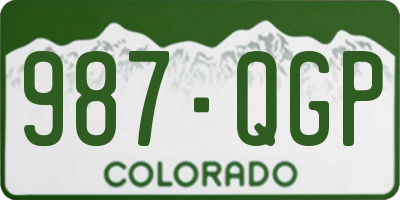 CO license plate 987QGP