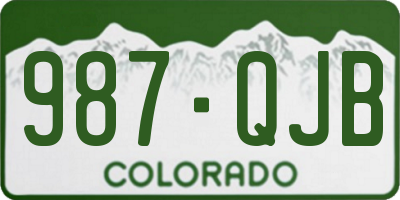 CO license plate 987QJB