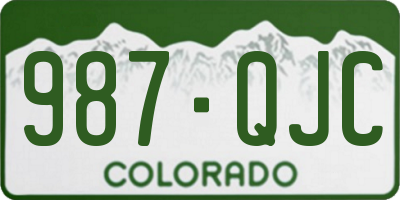 CO license plate 987QJC