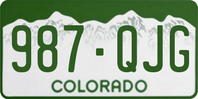 CO license plate 987QJG