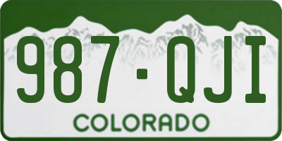 CO license plate 987QJI