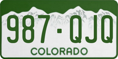 CO license plate 987QJQ