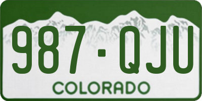 CO license plate 987QJU