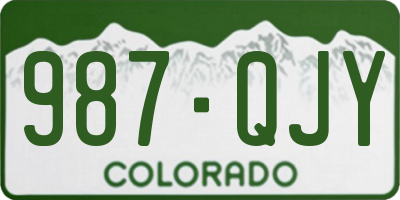 CO license plate 987QJY
