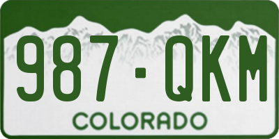 CO license plate 987QKM