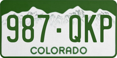 CO license plate 987QKP