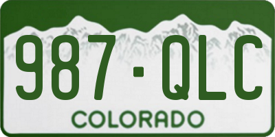 CO license plate 987QLC