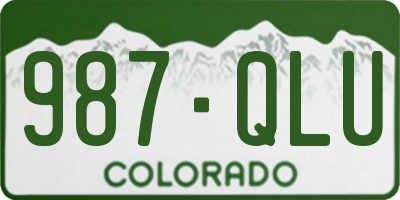 CO license plate 987QLU
