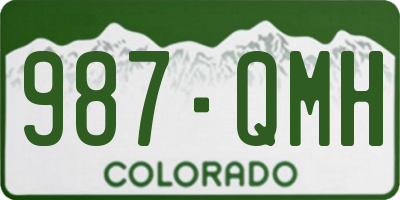 CO license plate 987QMH