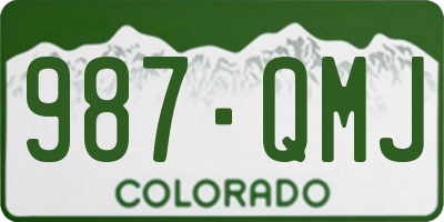 CO license plate 987QMJ