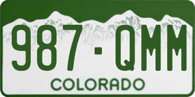 CO license plate 987QMM