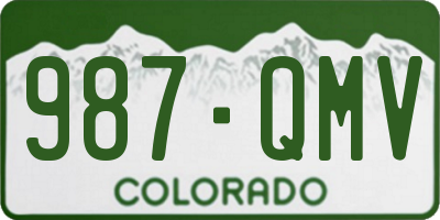 CO license plate 987QMV