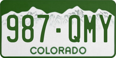 CO license plate 987QMY