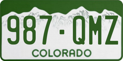CO license plate 987QMZ