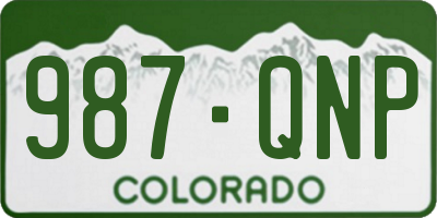 CO license plate 987QNP