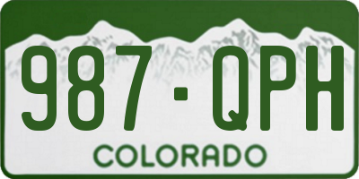 CO license plate 987QPH