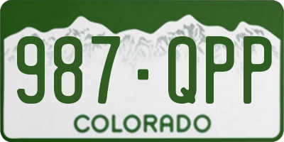 CO license plate 987QPP