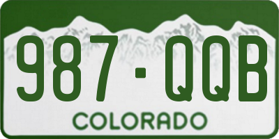 CO license plate 987QQB