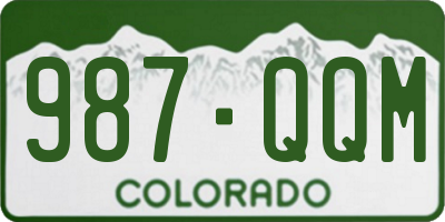 CO license plate 987QQM