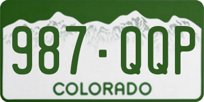 CO license plate 987QQP