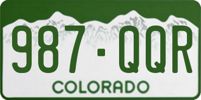 CO license plate 987QQR