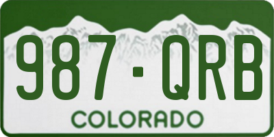 CO license plate 987QRB