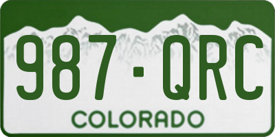 CO license plate 987QRC