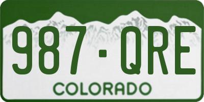 CO license plate 987QRE