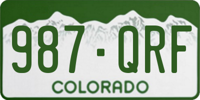 CO license plate 987QRF