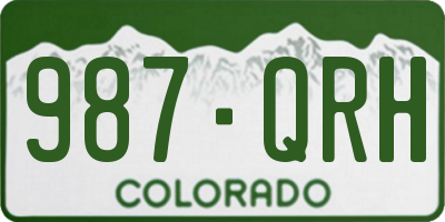 CO license plate 987QRH