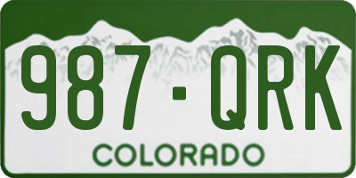 CO license plate 987QRK
