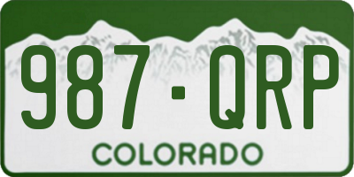 CO license plate 987QRP