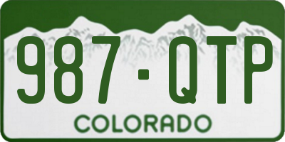 CO license plate 987QTP
