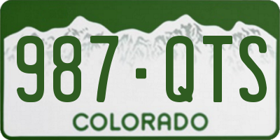 CO license plate 987QTS