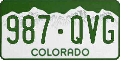CO license plate 987QVG